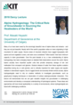 Darcy Lecture 2018 Darcy Lecture 2018